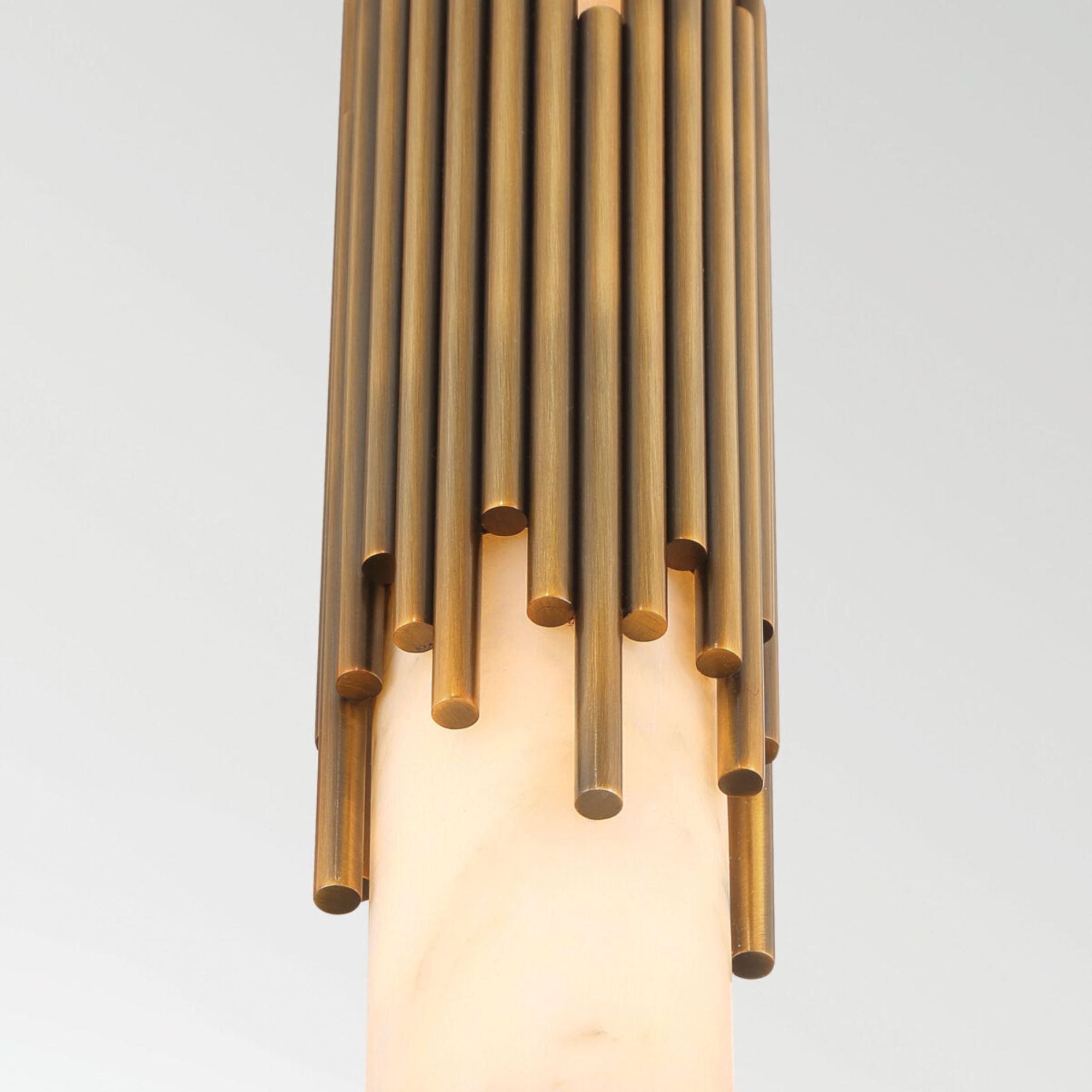 Eurofase Venna 16.5 in. Pendant Light, Antique Brass with Genuine Alabaster