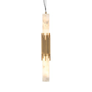 Eurofase Venna 22.5 in. Pendant Light, Antique Brass with Genuine Alabaster