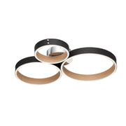 Verdura 3-Light 25" LED Flush Mount, Black Finish