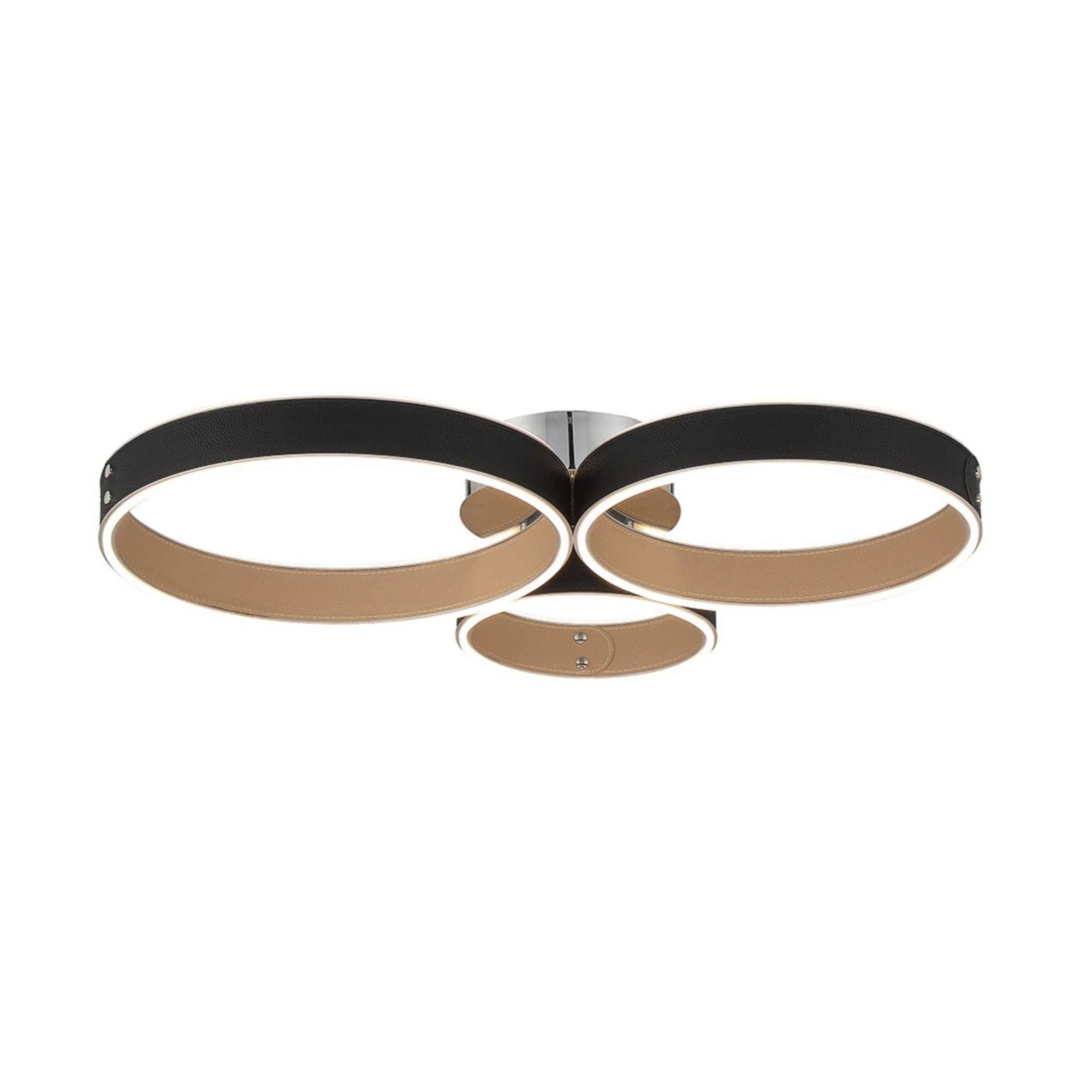 Verdura 3-Light 25" LED Flush Mount, Black Finish