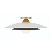 Welsh 18" LED Semi-Flush Mount, White Finish