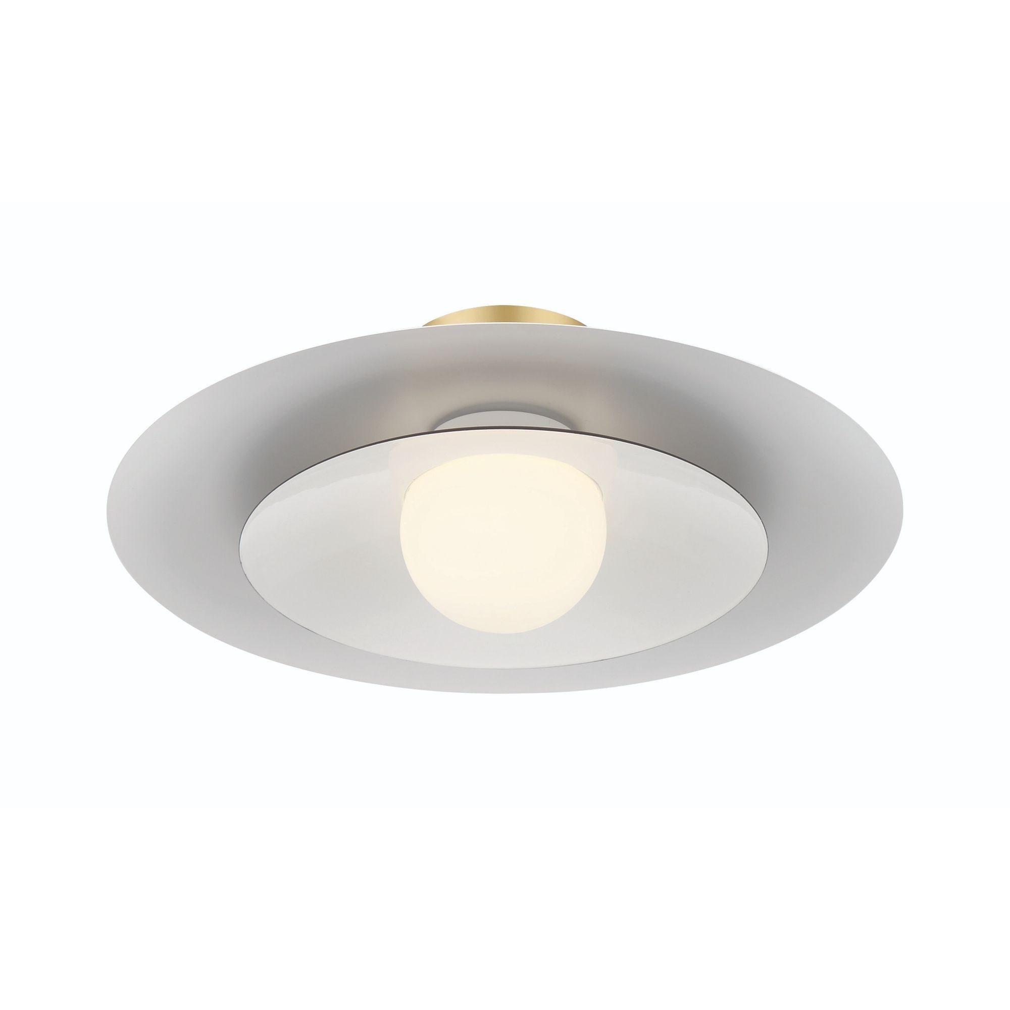 Welsh 18" LED Semi-Flush Mount, White Finish