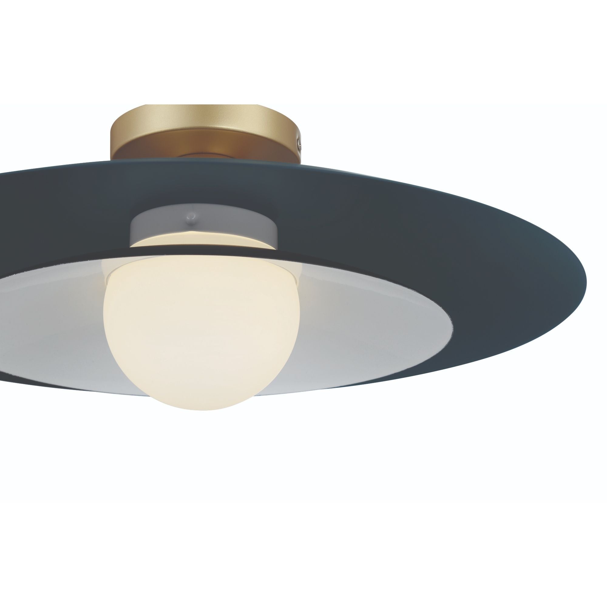 Welsh 18" LED Semi-Flush Mount, Blue Finish