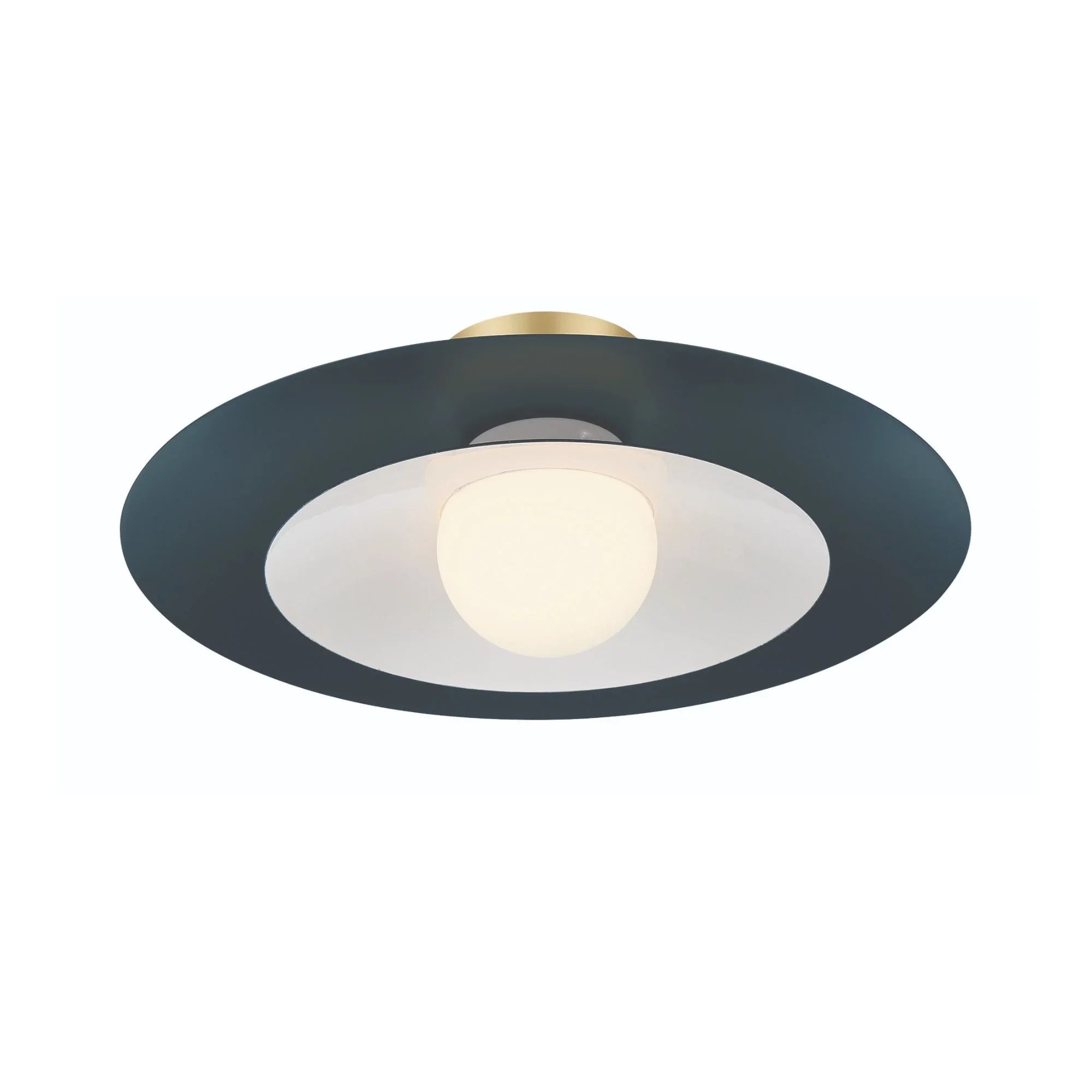Welsh 18" LED Semi-Flush Mount, Blue Finish