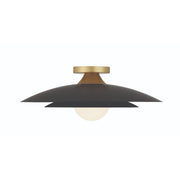 Welsh 18" LED Semi-Flush Mount, Black Finish