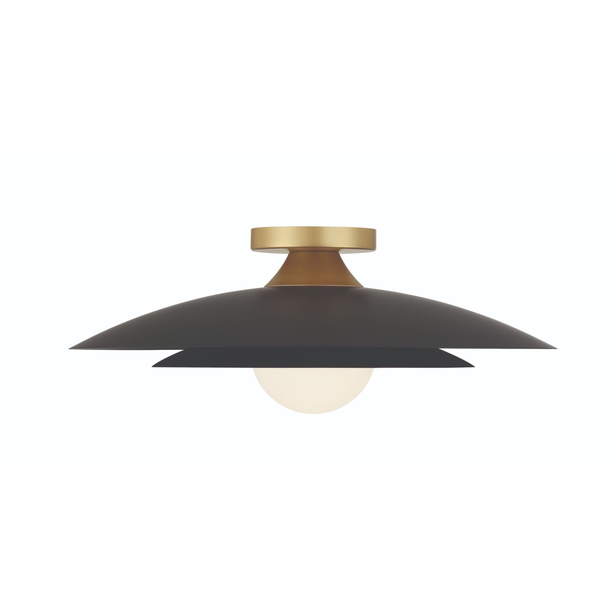 Welsh 18" LED Semi-Flush Mount, Black Finish