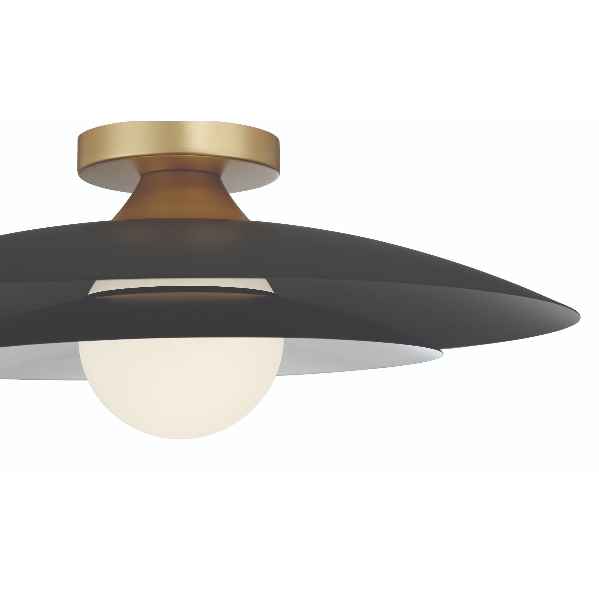 Welsh 18" LED Semi-Flush Mount, Black Finish