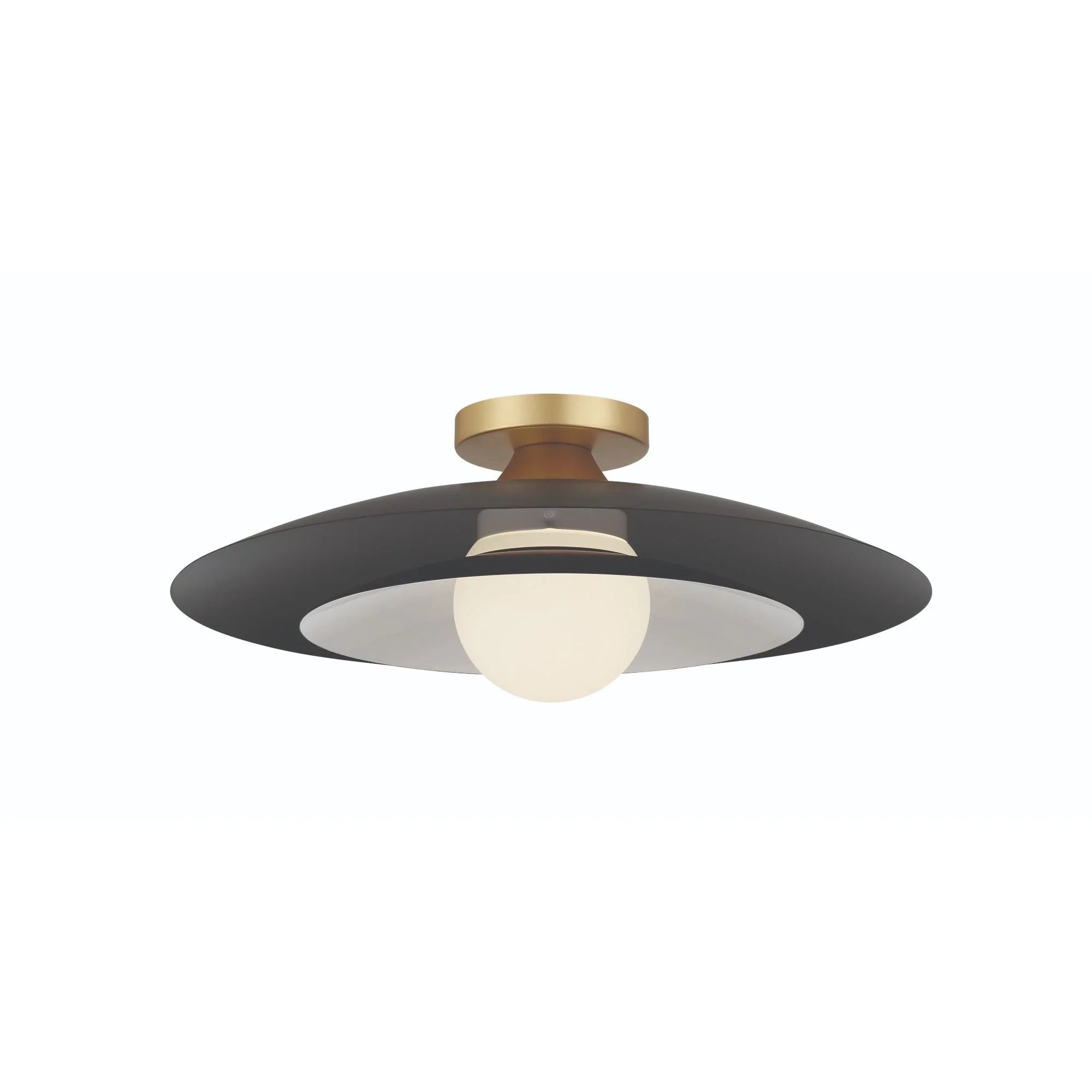 Welsh 18" LED Semi-Flush Mount, Black Finish