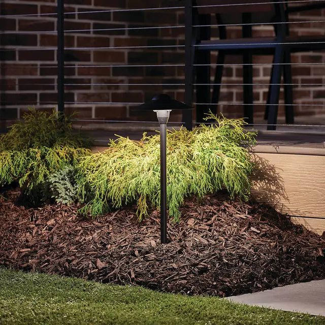 8" Dome Path Light, Textured Black - Bees Lighting