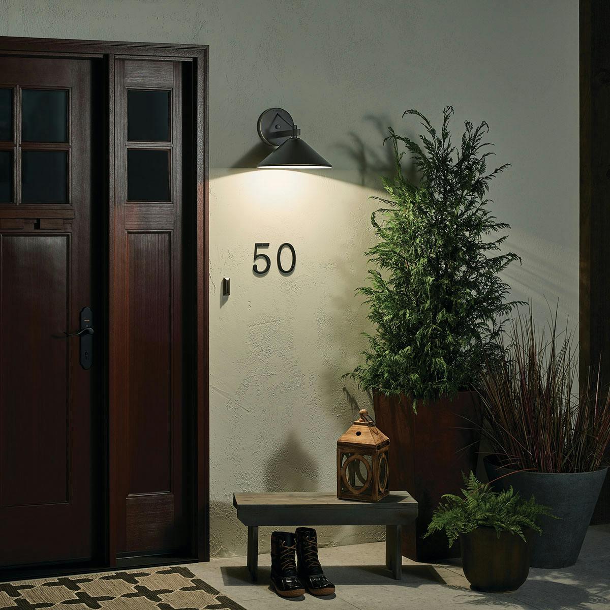 Ripley 12" 1-Light Outdoor Wall Light, Old Bronze Finish - Bees Lighting