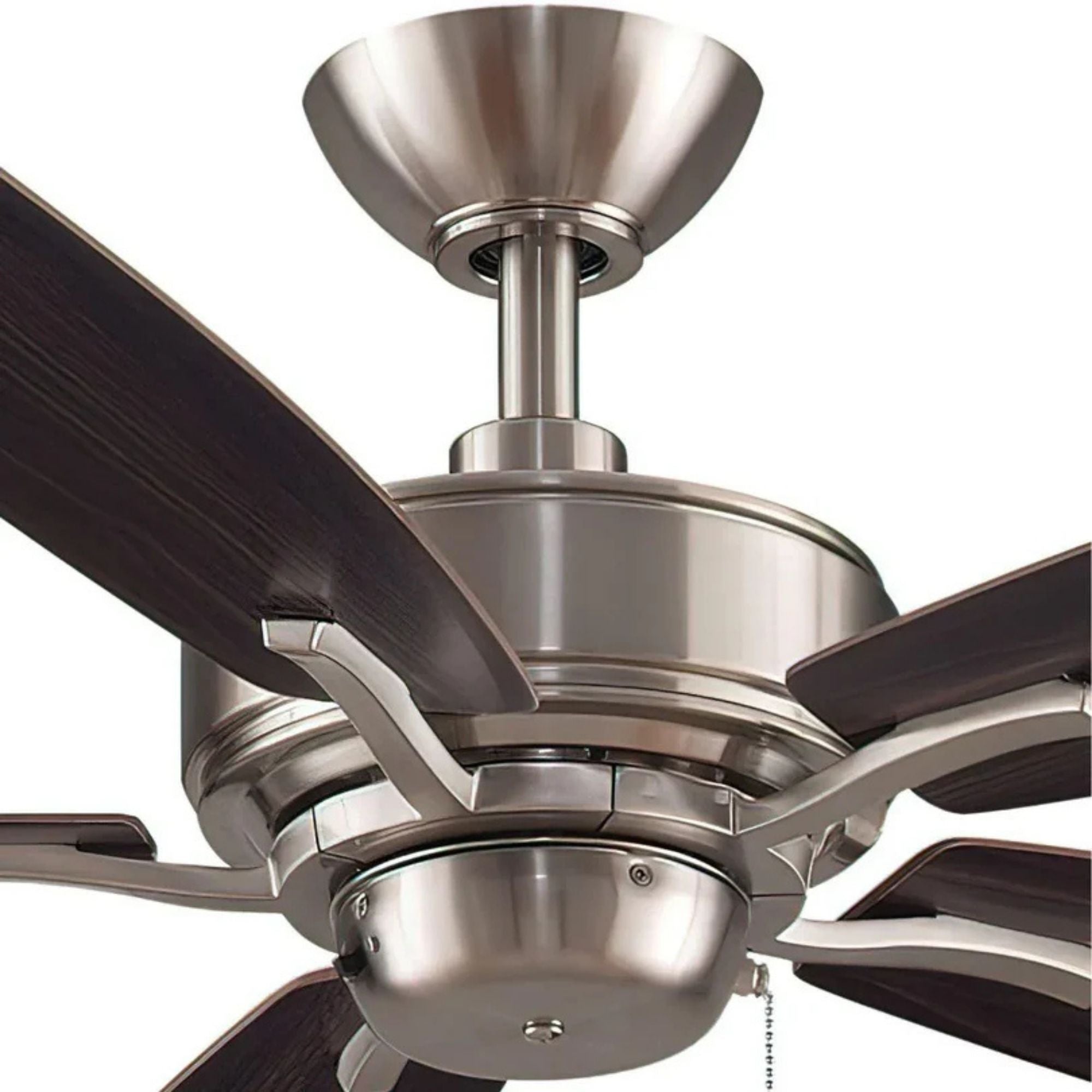 Aire Deluxe 52" Brushed Nickel Ceiling Fan with Pull Chain