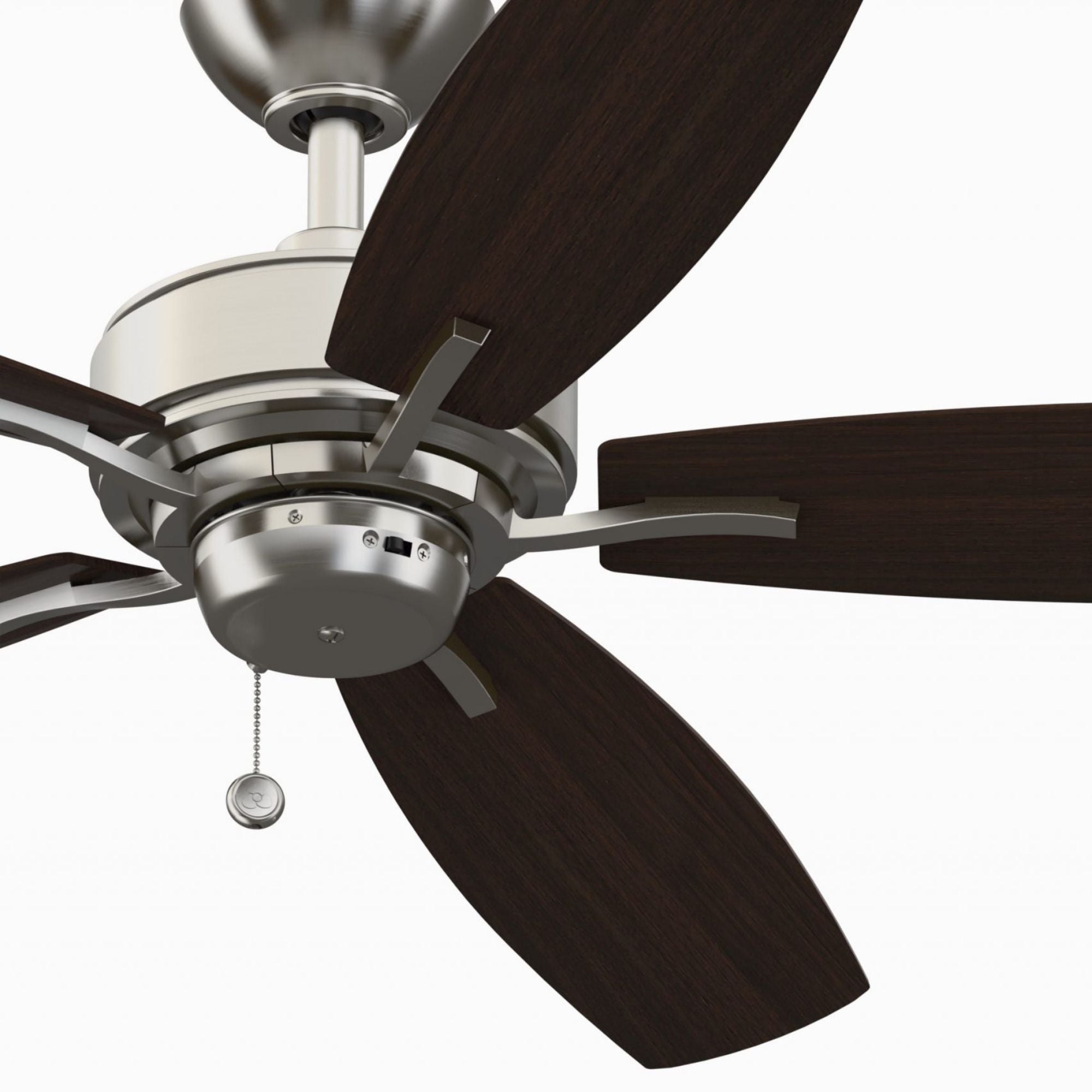 Aire Deluxe 52" Brushed Nickel Ceiling Fan with Pull Chain