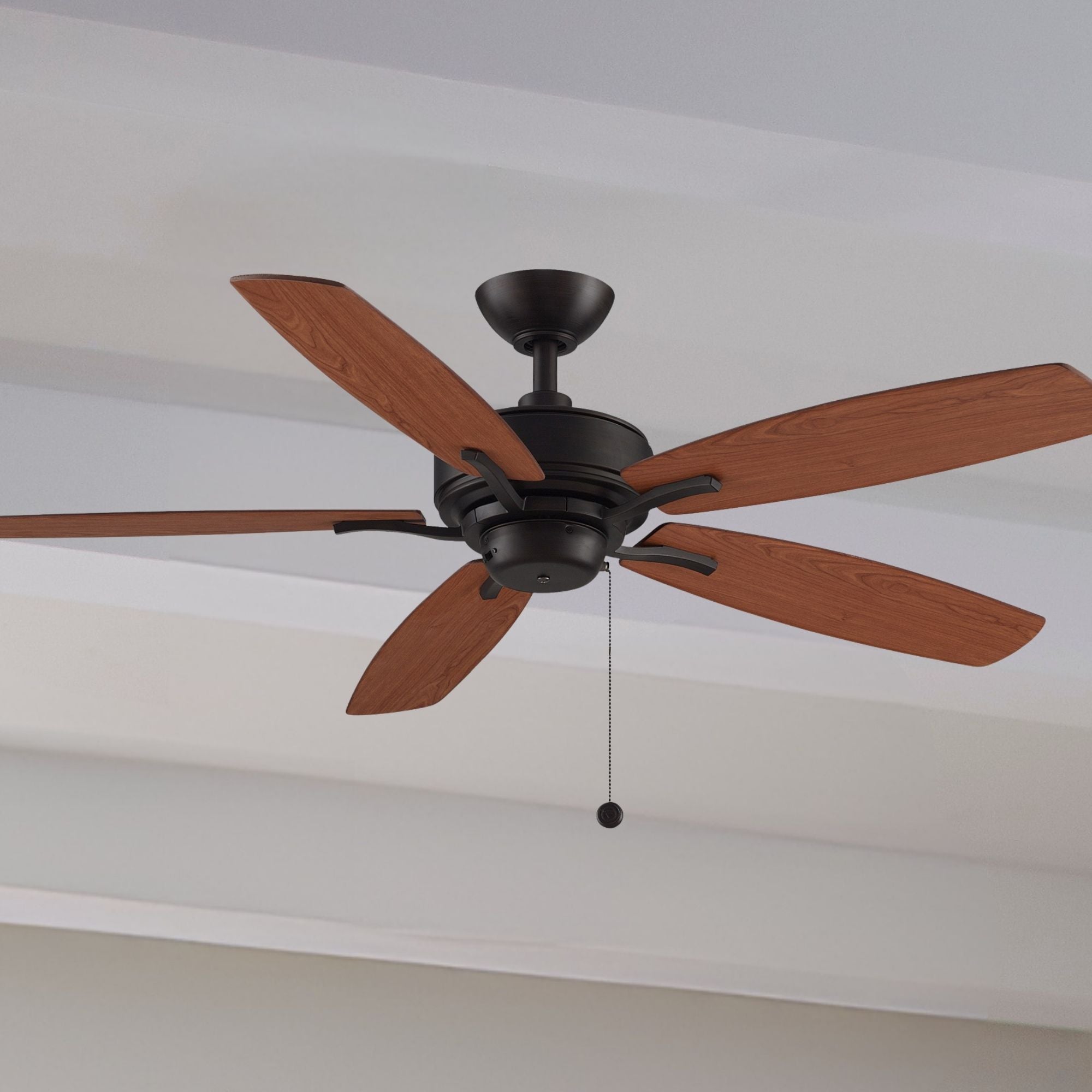 Aire Deluxe 52" Dark Bronze Ceiling Fan with Pull Chain