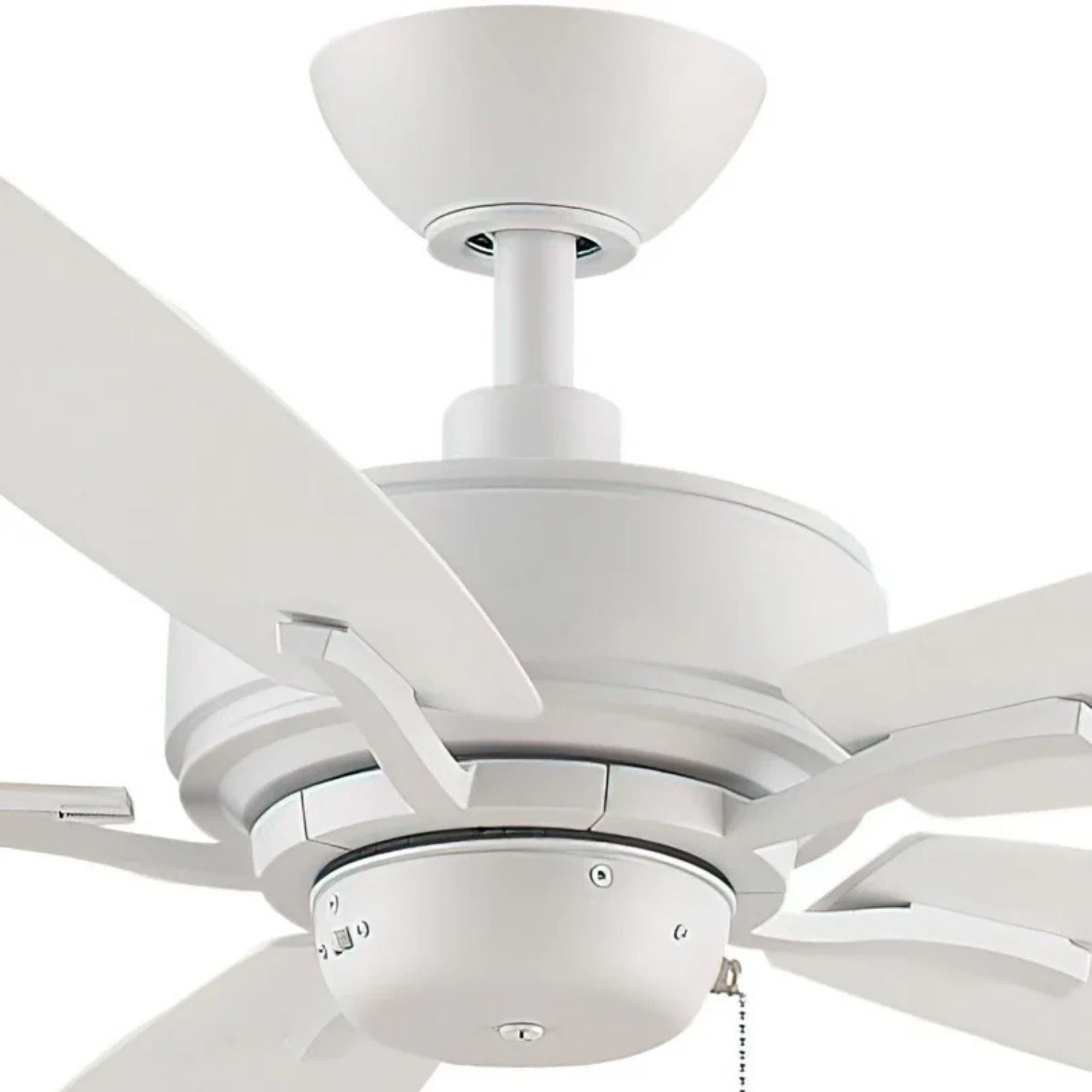 Aire Deluxe 52" Matte White Ceiling Fan with Pull Chain