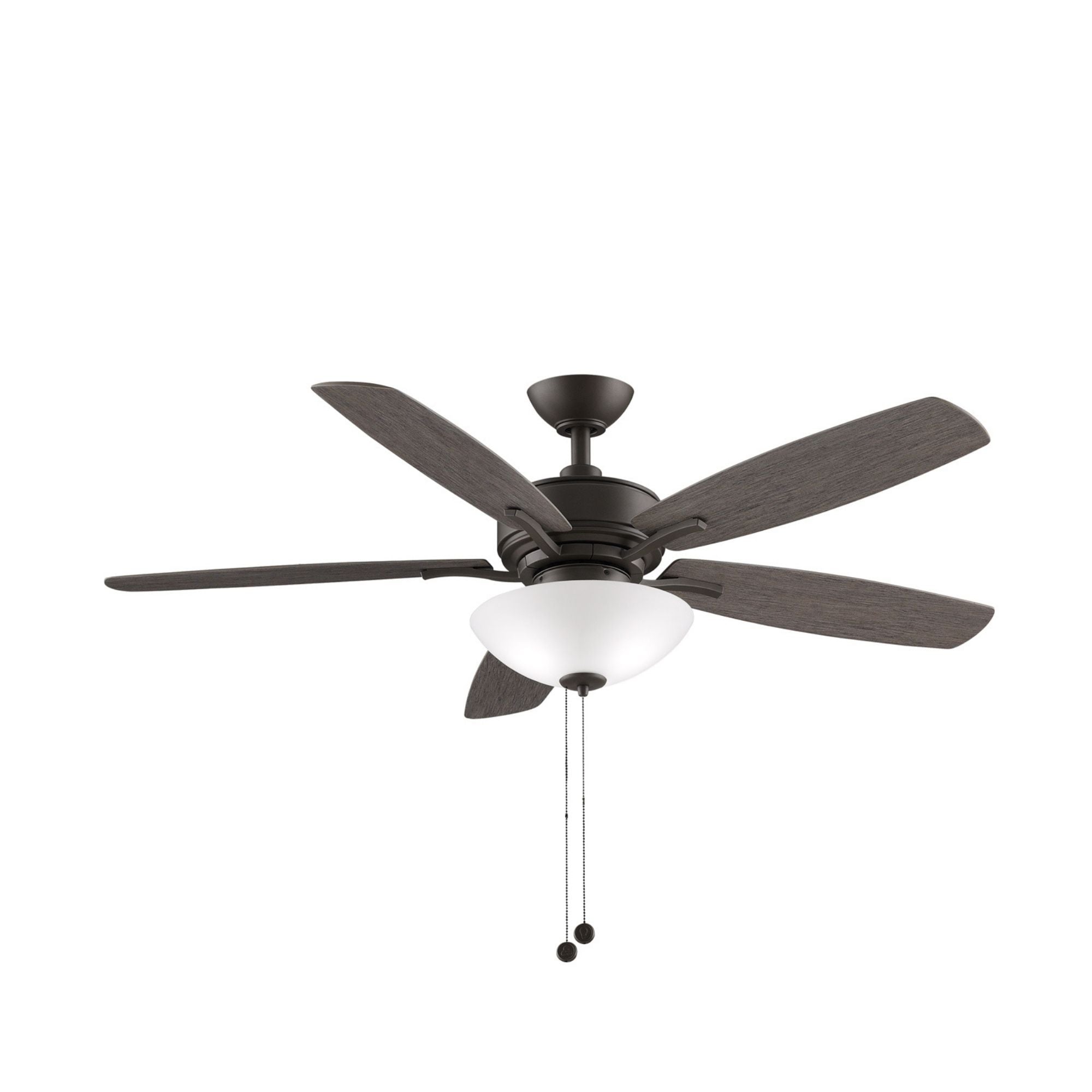 Aire Deluxe 52" Matte Greige Ceiling Fan with Light Kit and Pull Chain