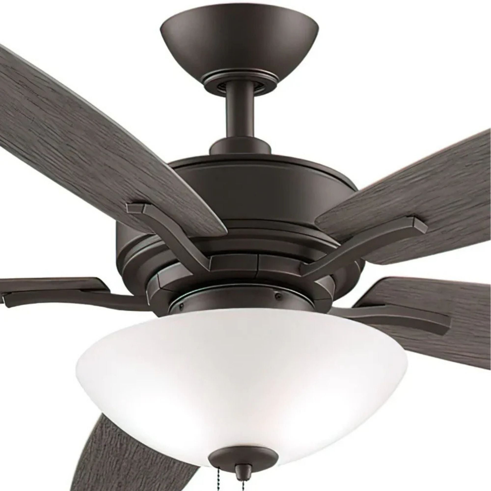 Aire Deluxe 52" Matte Greige Ceiling Fan with Light Kit and Pull Chain