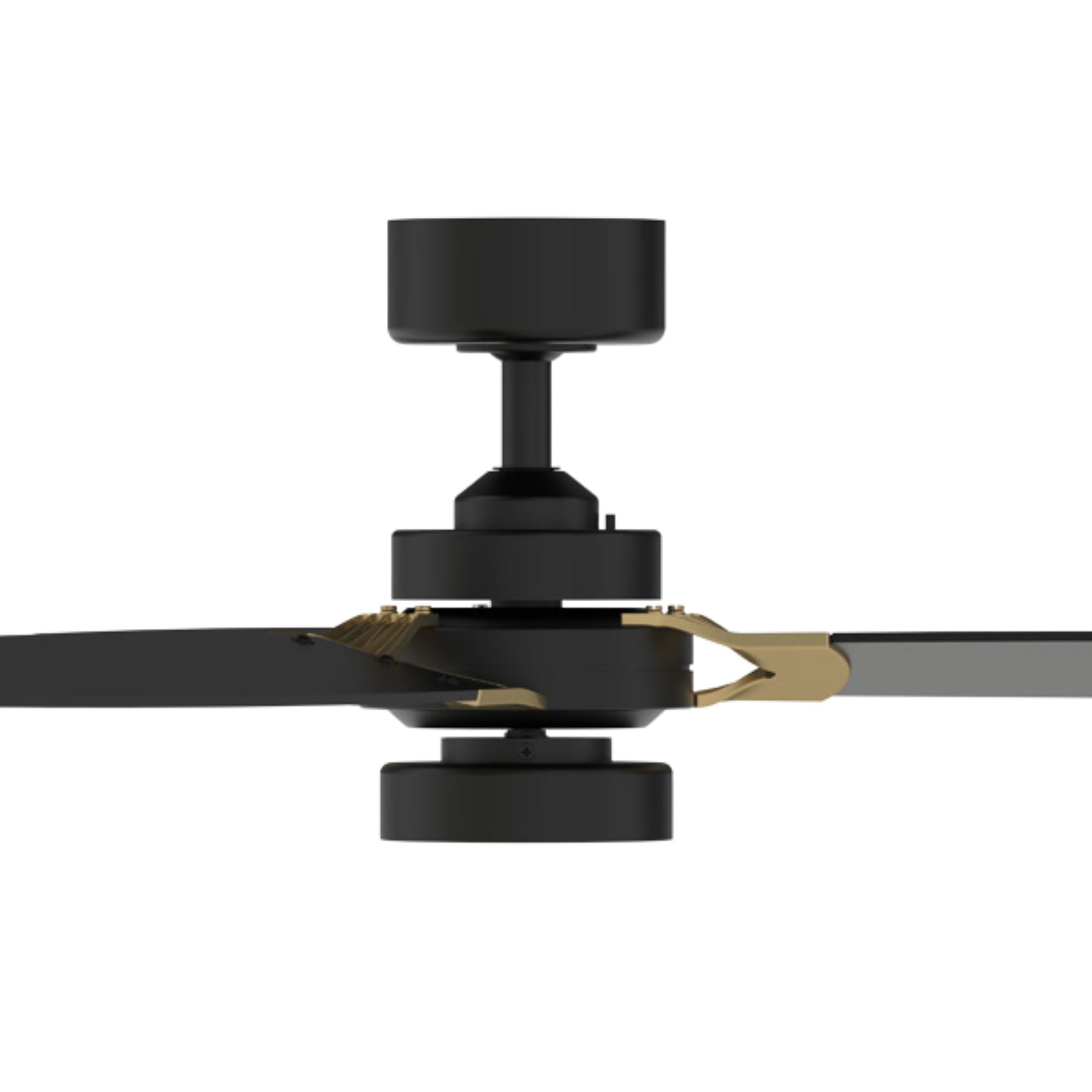 Amped 52" LED Ceiling Fan with Remote, Black and Brushed Brass