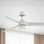 Amped 52" LED Ceiling Fan with Remote, Matte White
