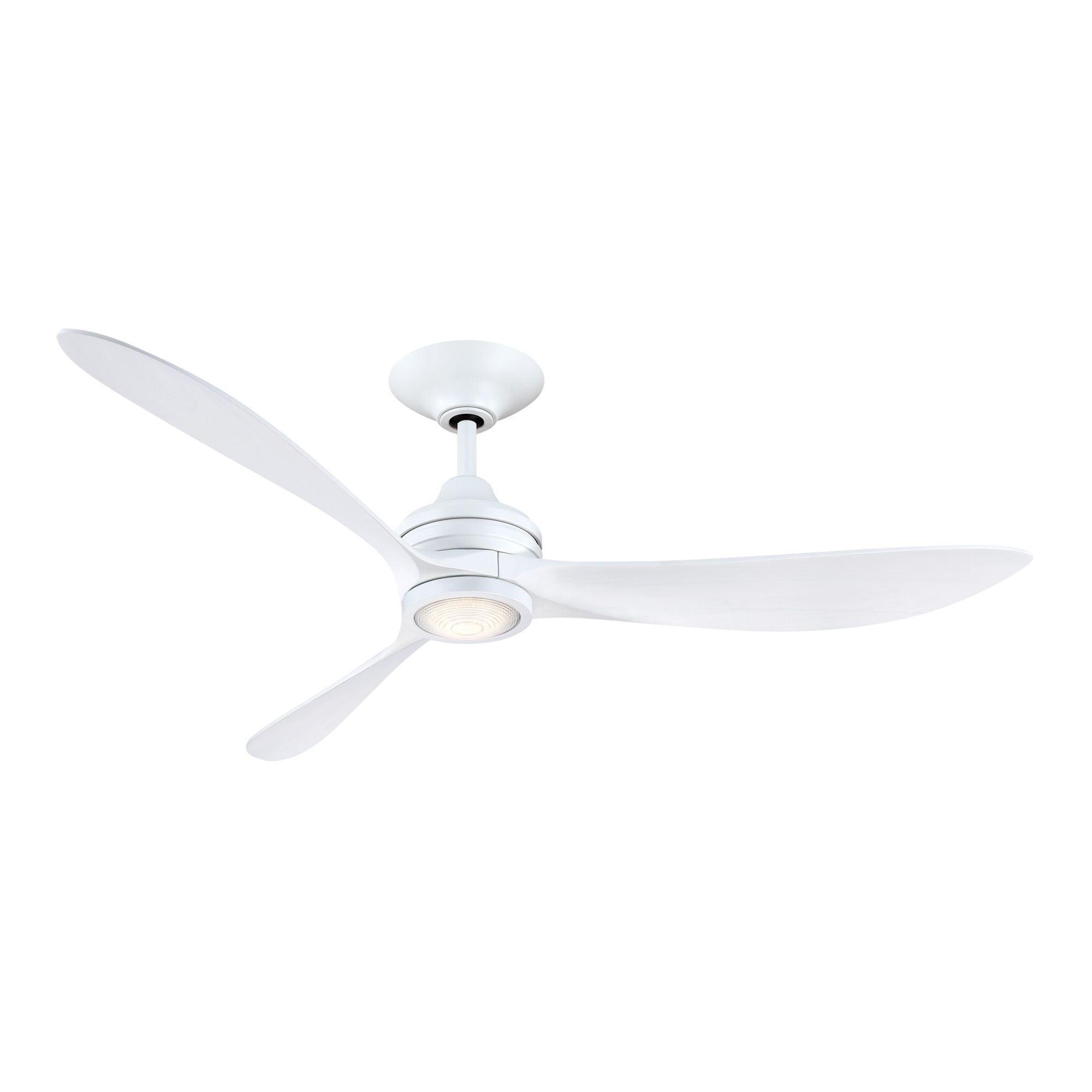 Aviara 60" White Ceiling Fan with LED CCT Select Light Kit