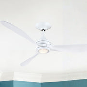 Aviara 60" White Ceiling Fan with LED CCT Select Light Kit