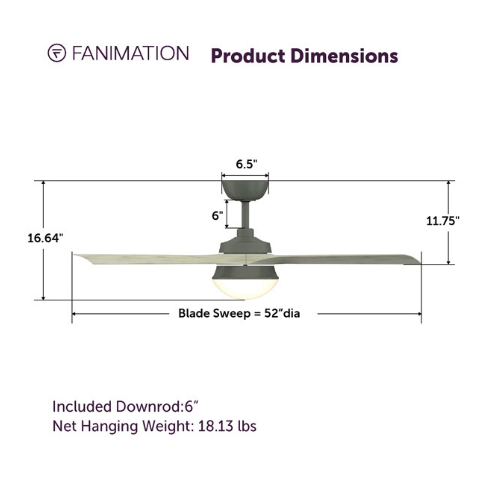 Barlow 52" Graphite LED Ceiling Fan