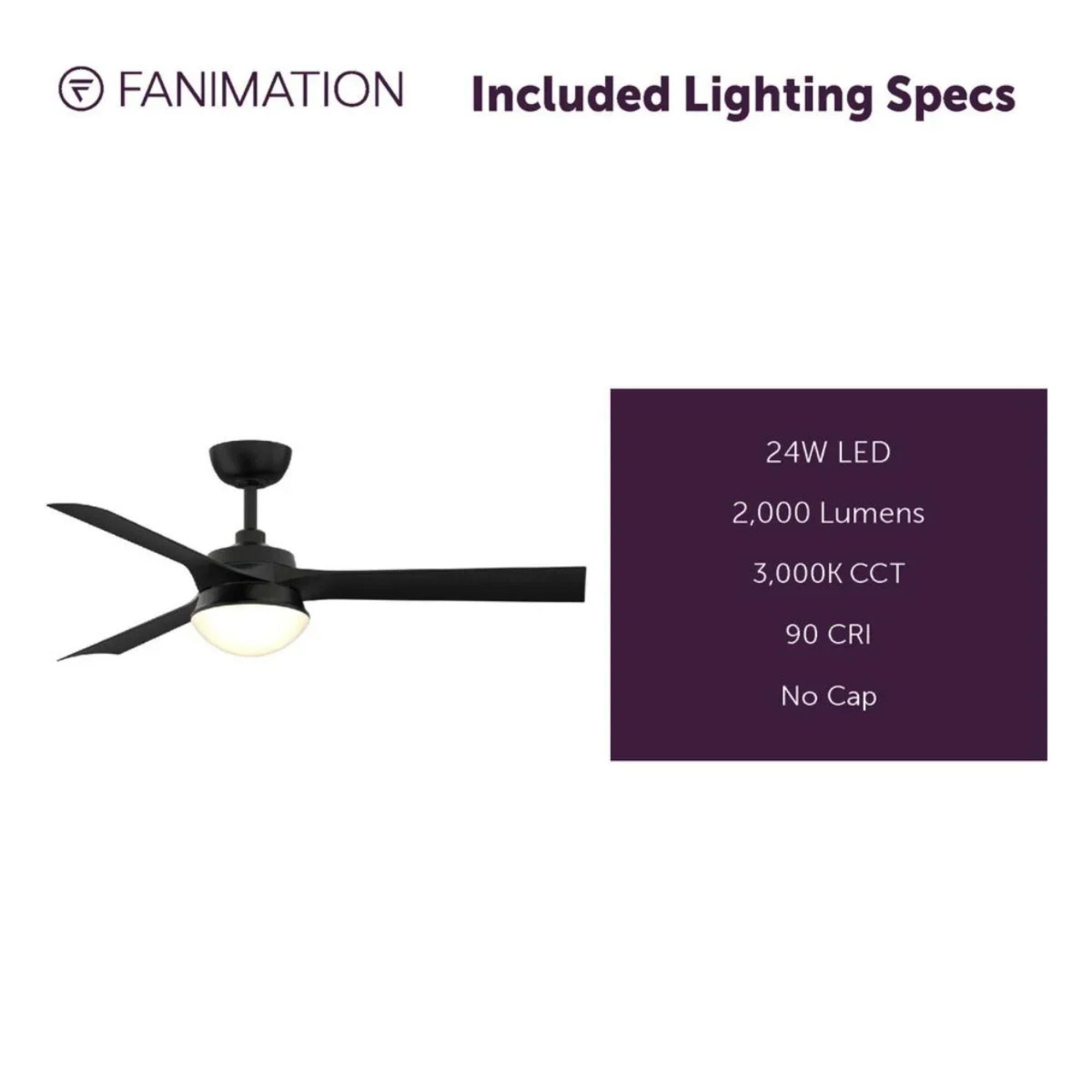 Barlow 52" Black LED Ceiling Fan