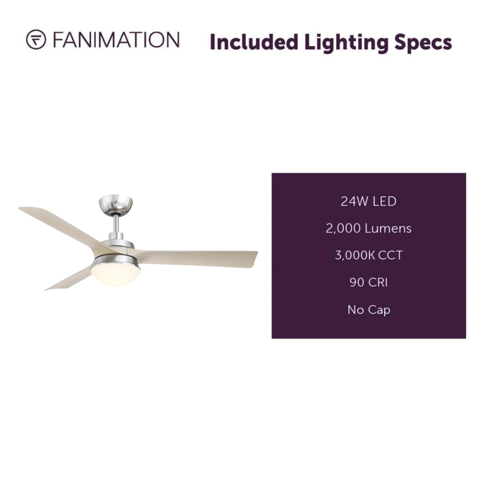 Barlow 52" Nickel LED Ceiling Fan