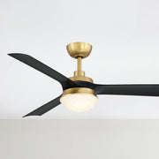 Barlow 52" Brass and Black LED Ceiling Fan