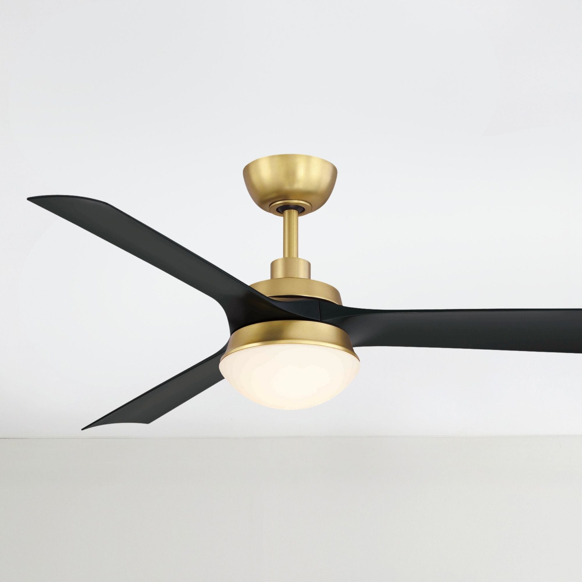 Barlow 52" Brass and Black LED Ceiling Fan