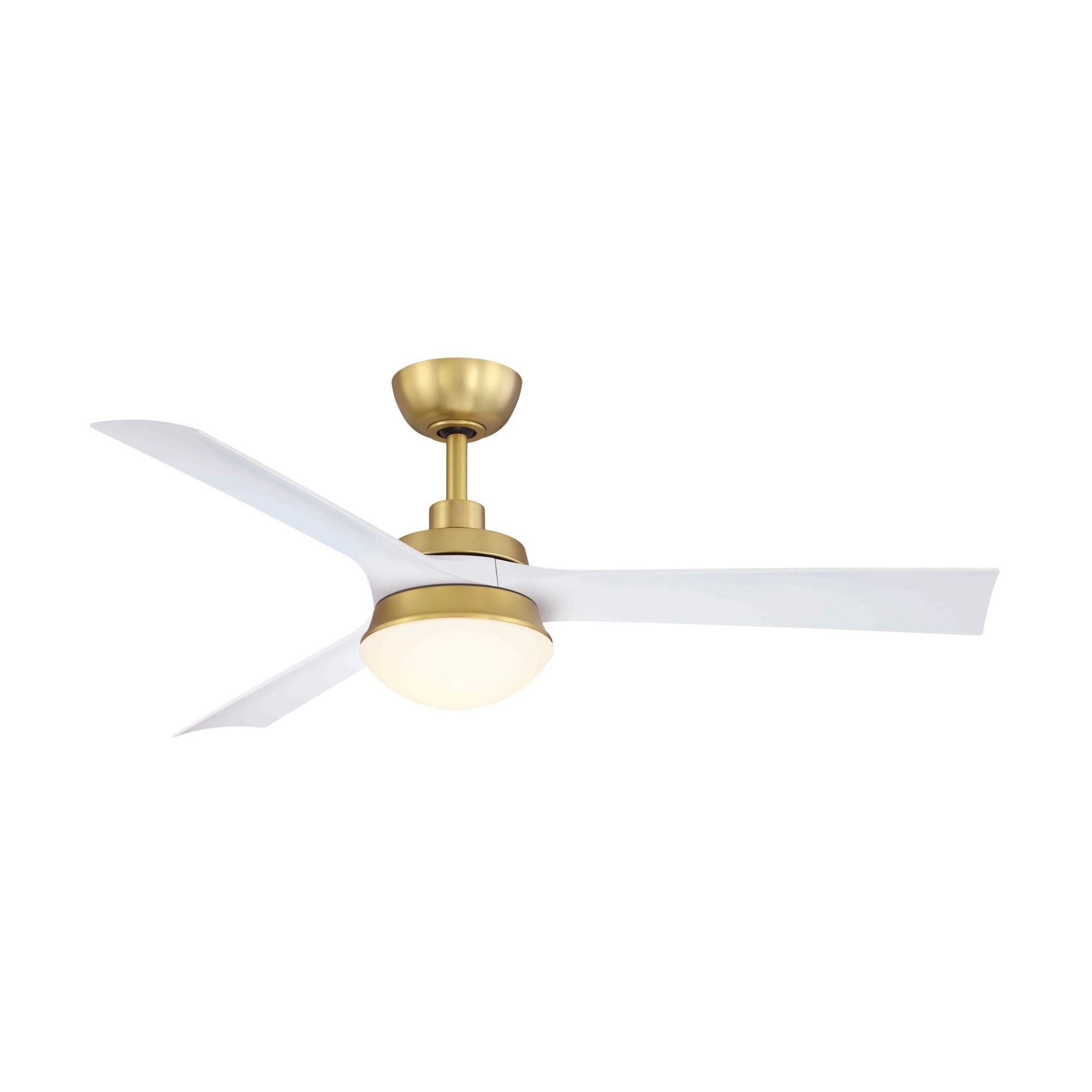 Barlow 52" Brass and White LED Ceiling Fan