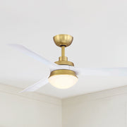 Barlow 52" Brass and White LED Ceiling Fan