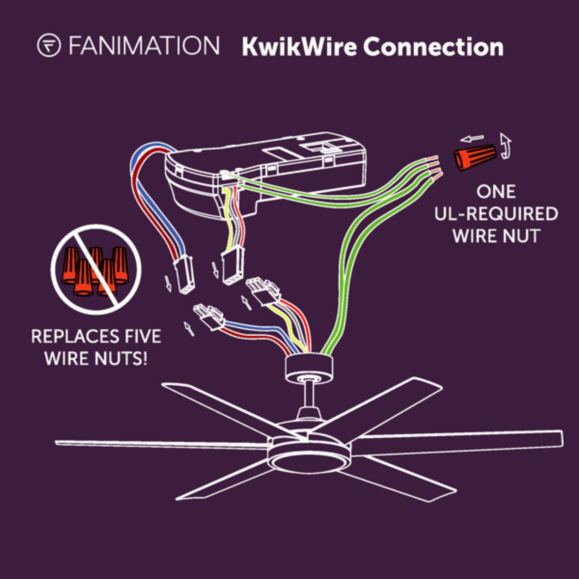 Fanimation Brawn 64 in Outdoor Smart LED Ceiling Fan DC Motor Antique Graphite Light Oak