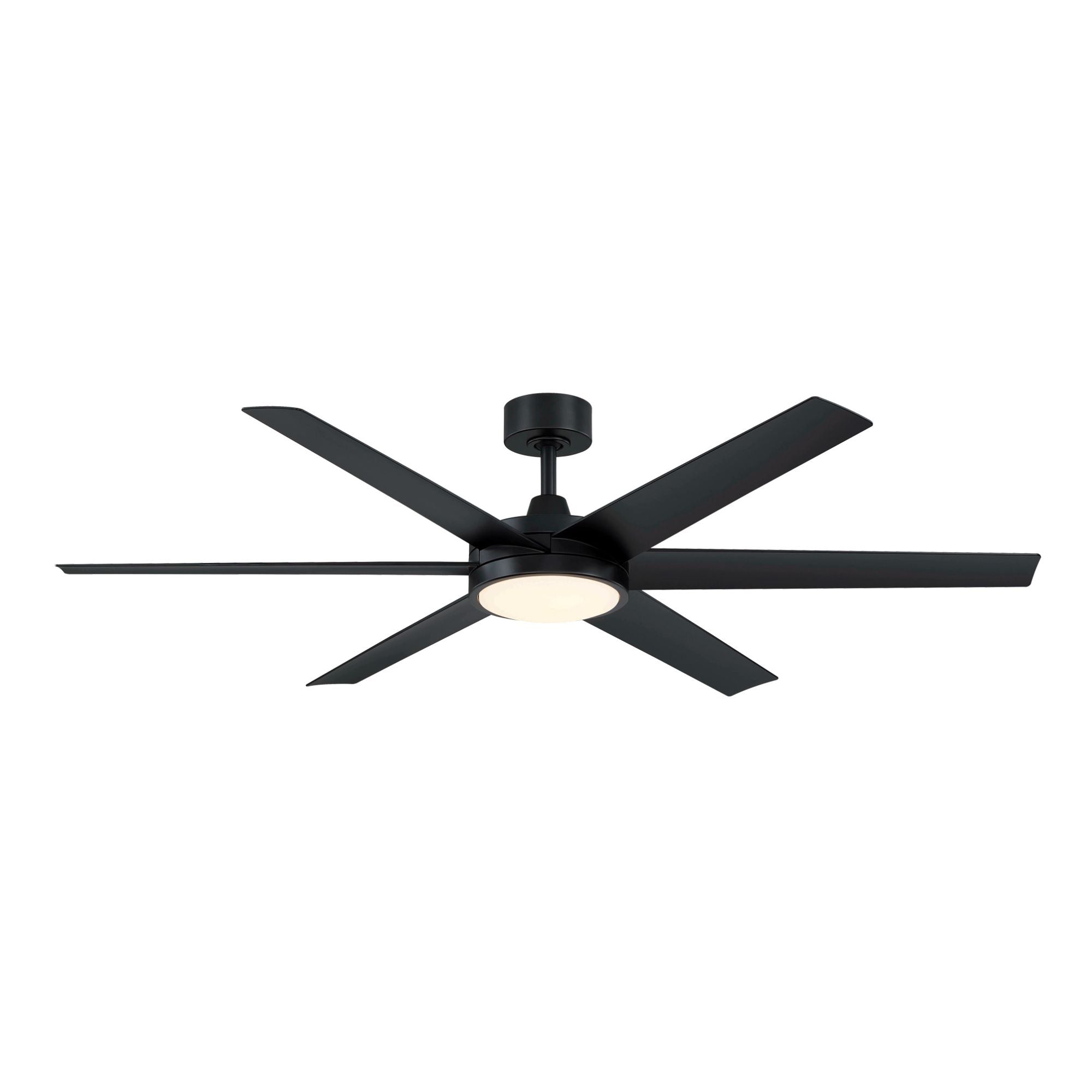 Brawn 64" Black Outdoor Smart Ceiling Fan with LED CCT Select Light Kit and Remote