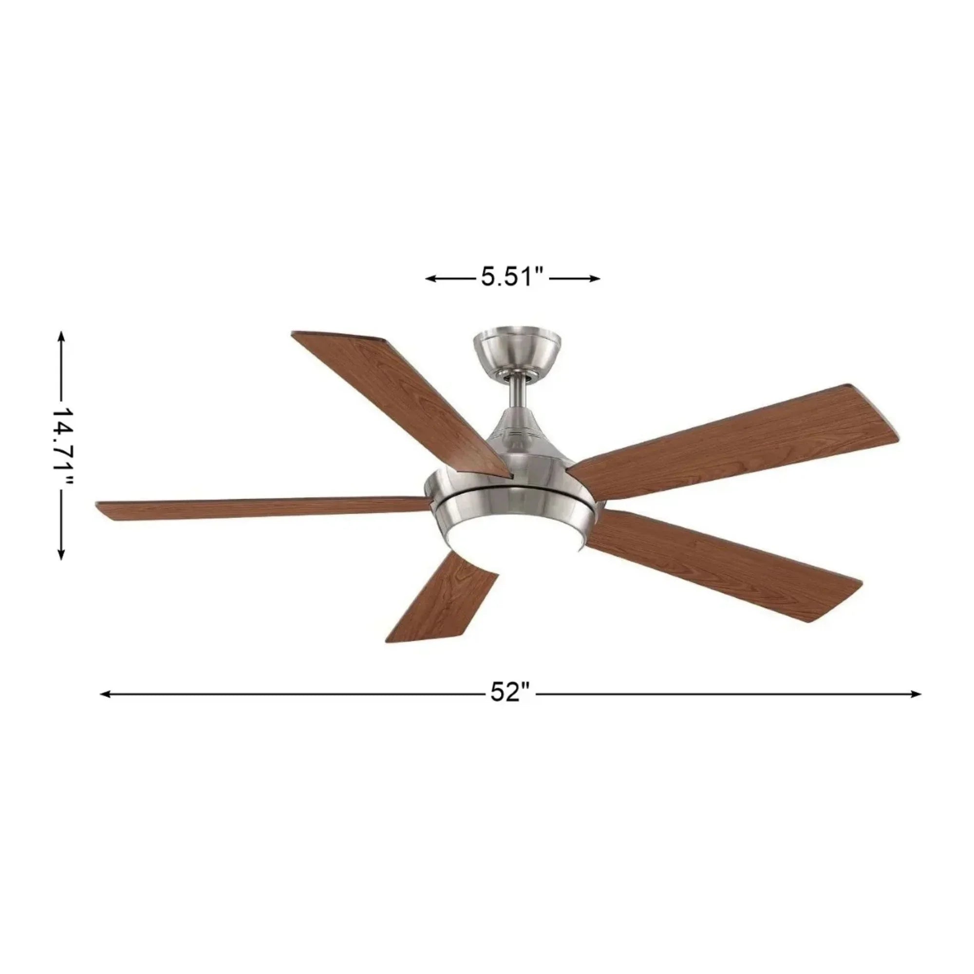 Celano V2 52" Brushed Nickel LED Ceiling Fan with Remote