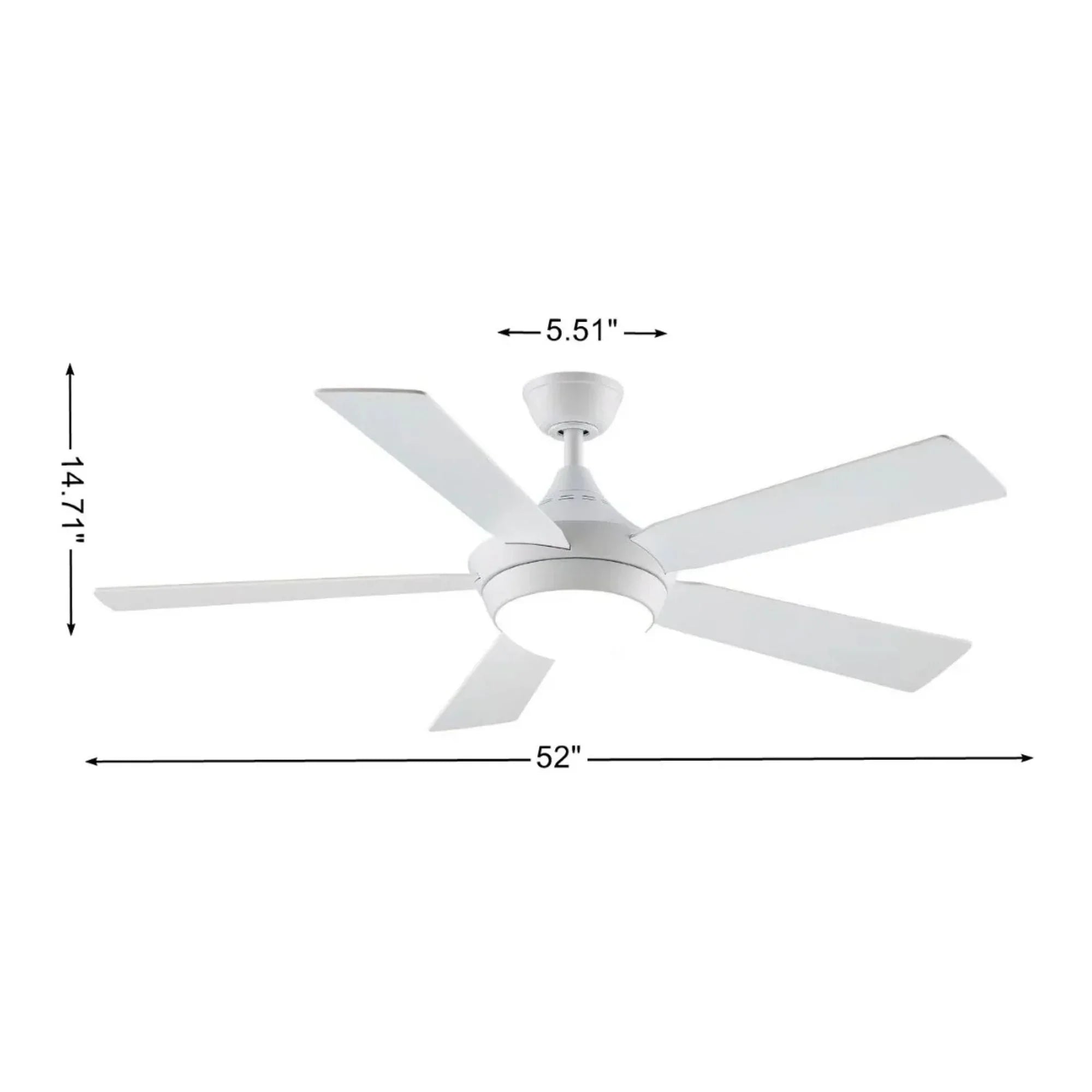 Celano V2 52" Matte White LED Ceiling Fan with Remote