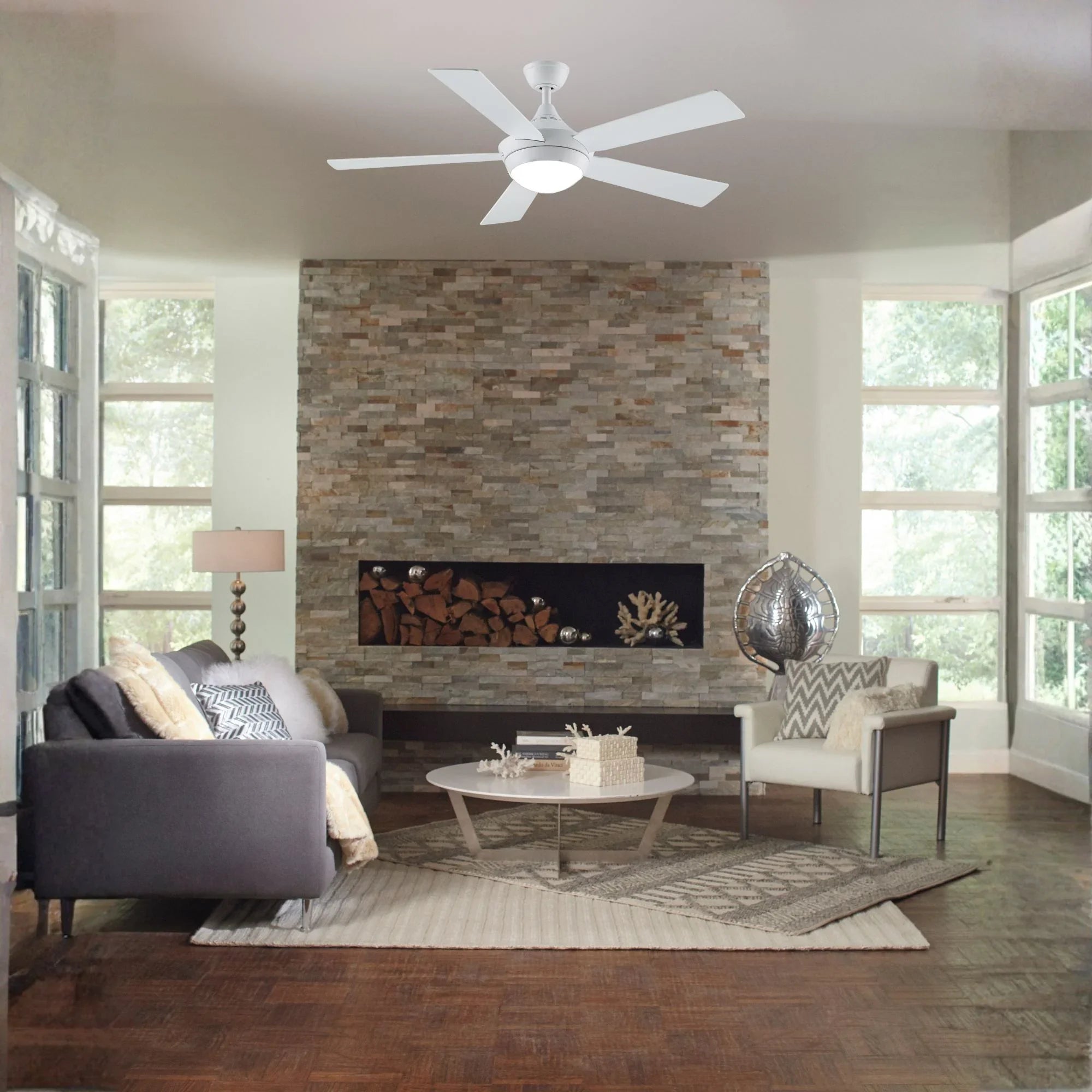 Celano V2 52" Matte White LED Ceiling Fan with Remote