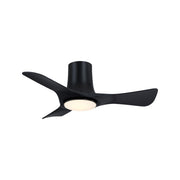 Corke 36" Black Flush Mount Ceiling Fan with LED Light DC Motor