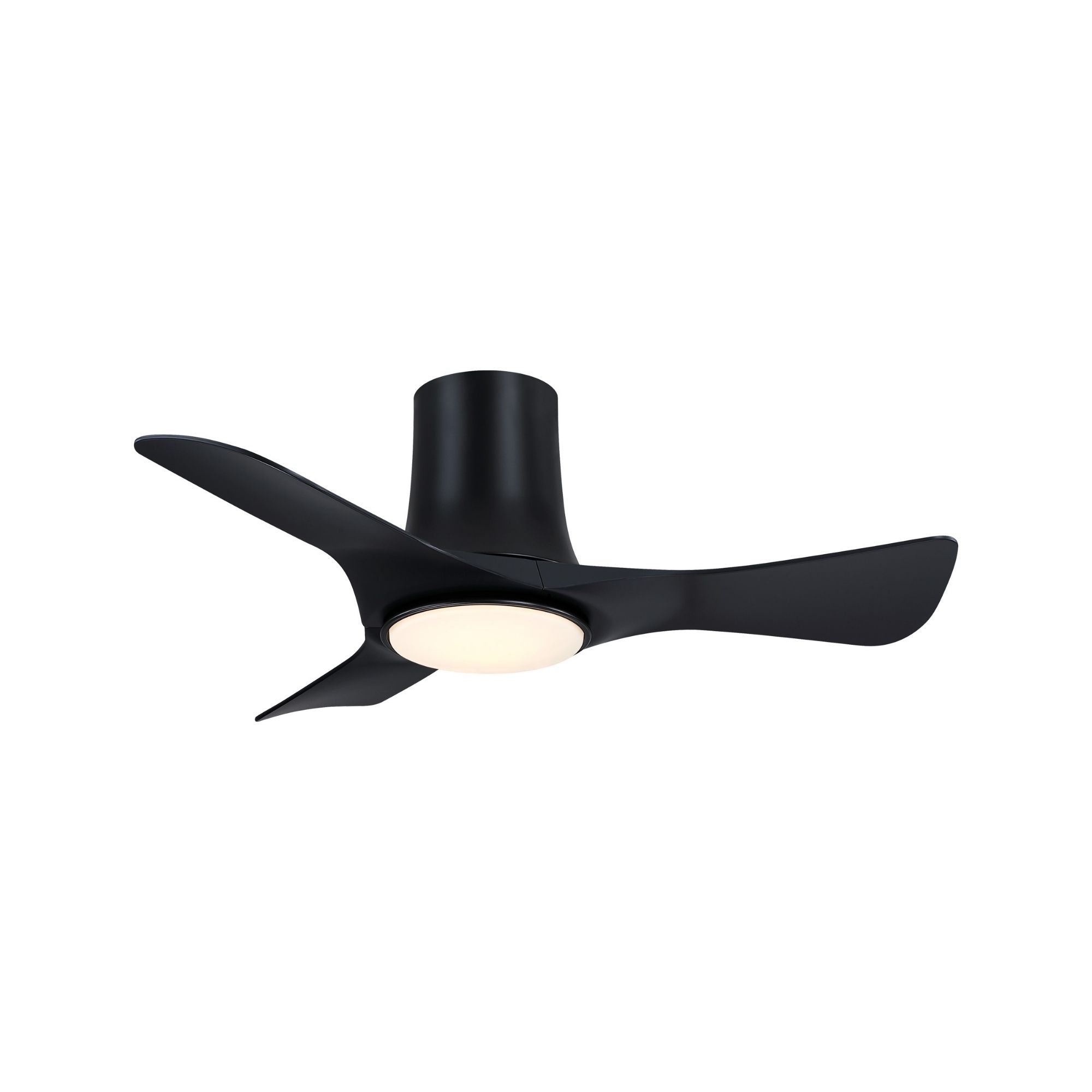 Corke 36" Black Flush Mount Ceiling Fan with LED Light DC Motor