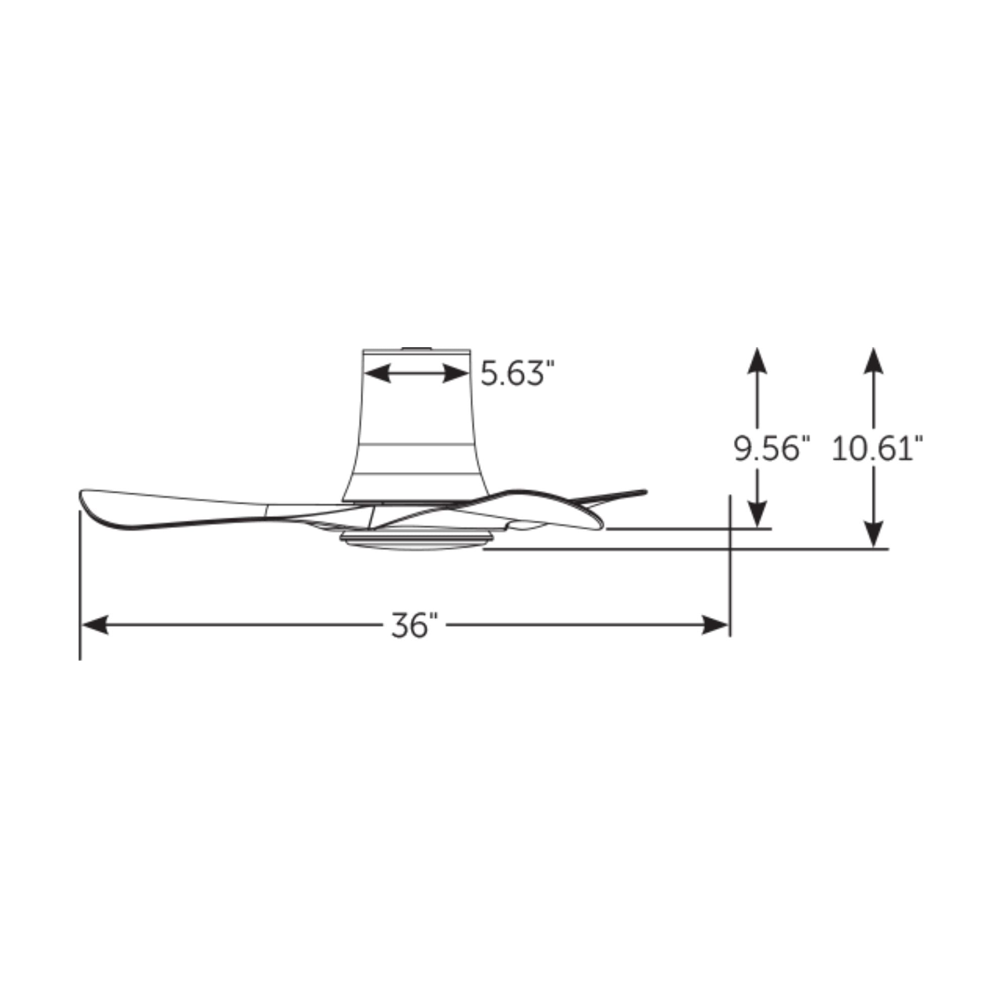 Corke 36" Matte White Flush Mount Ceiling Fan with LED Light DC Motor
