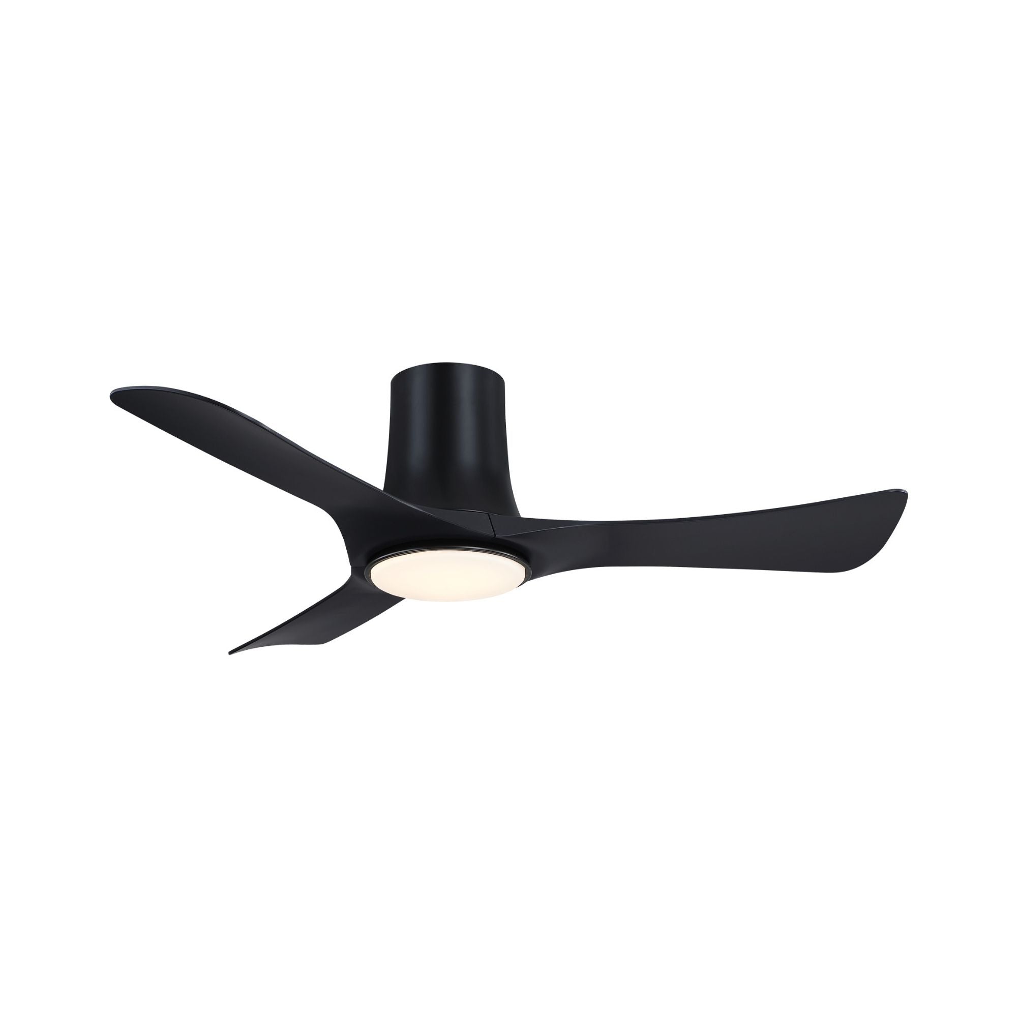Corke 44" Black Flush Mount Ceiling Fan with LED Light DC Motor