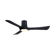 Corke 52" Black Flush Mount Ceiling Fan with LED Light DC Motor