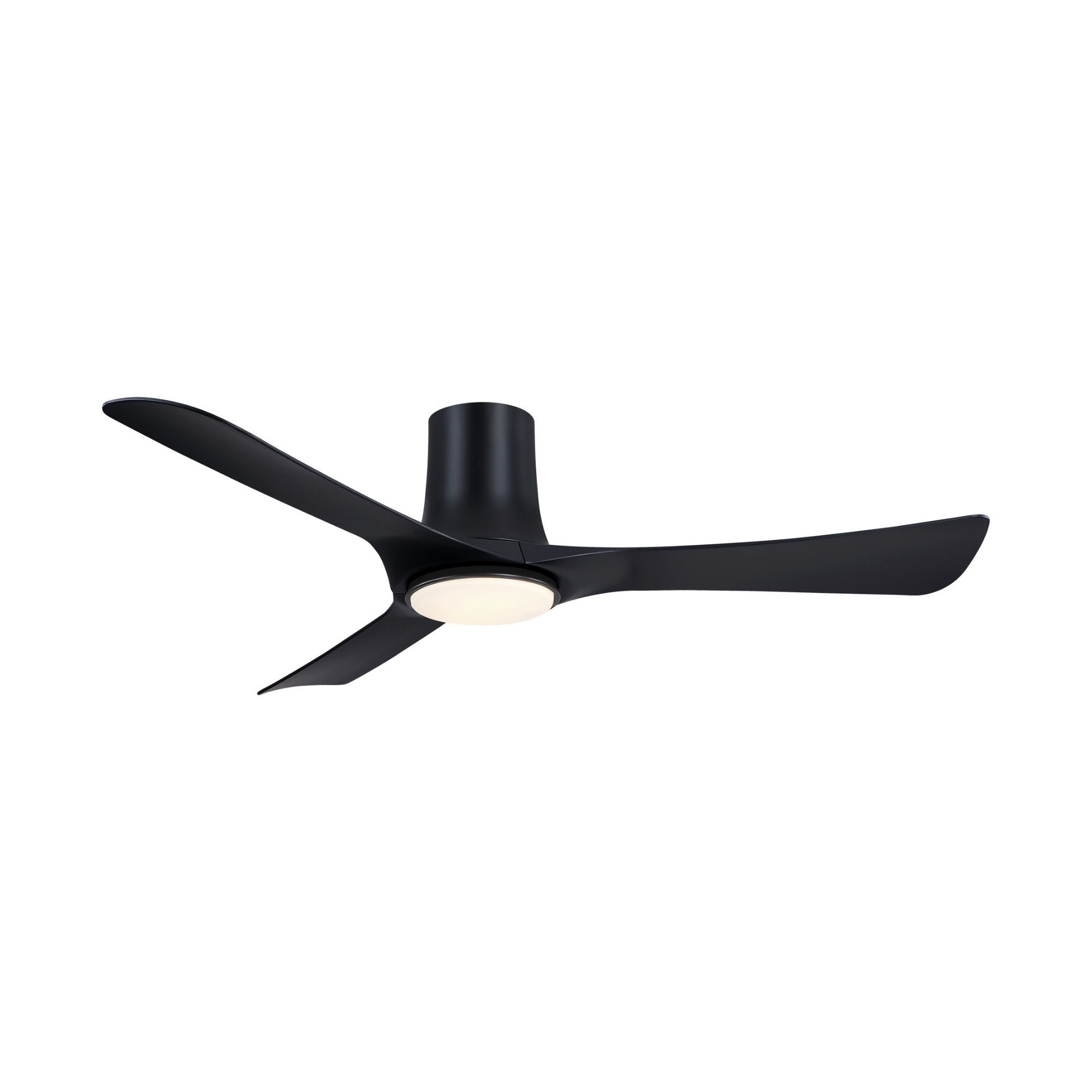 Corke 52" Black Flush Mount Ceiling Fan with LED Light DC Motor