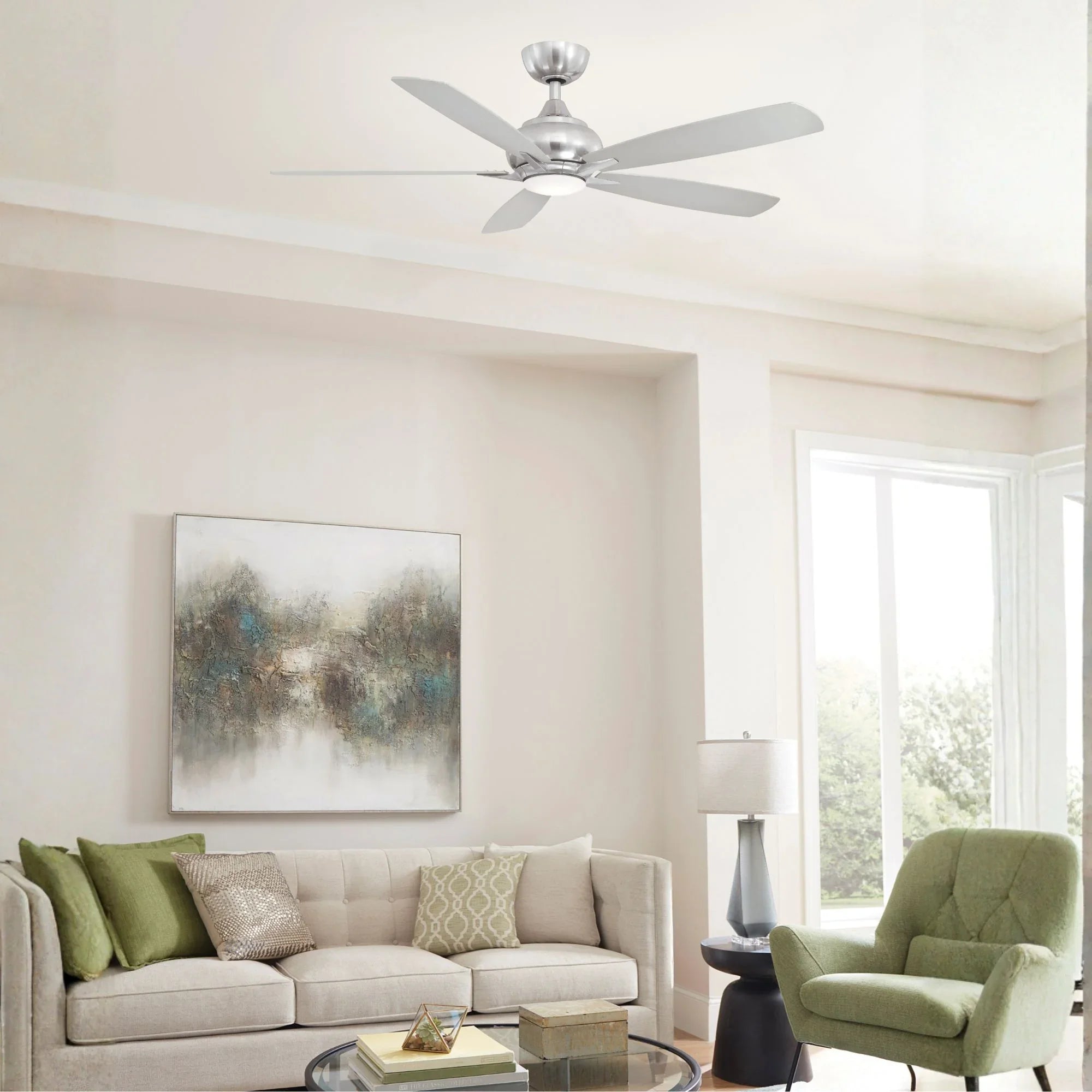 Doren 52" Brushed Nickel LED Ceiling Fan with Remote