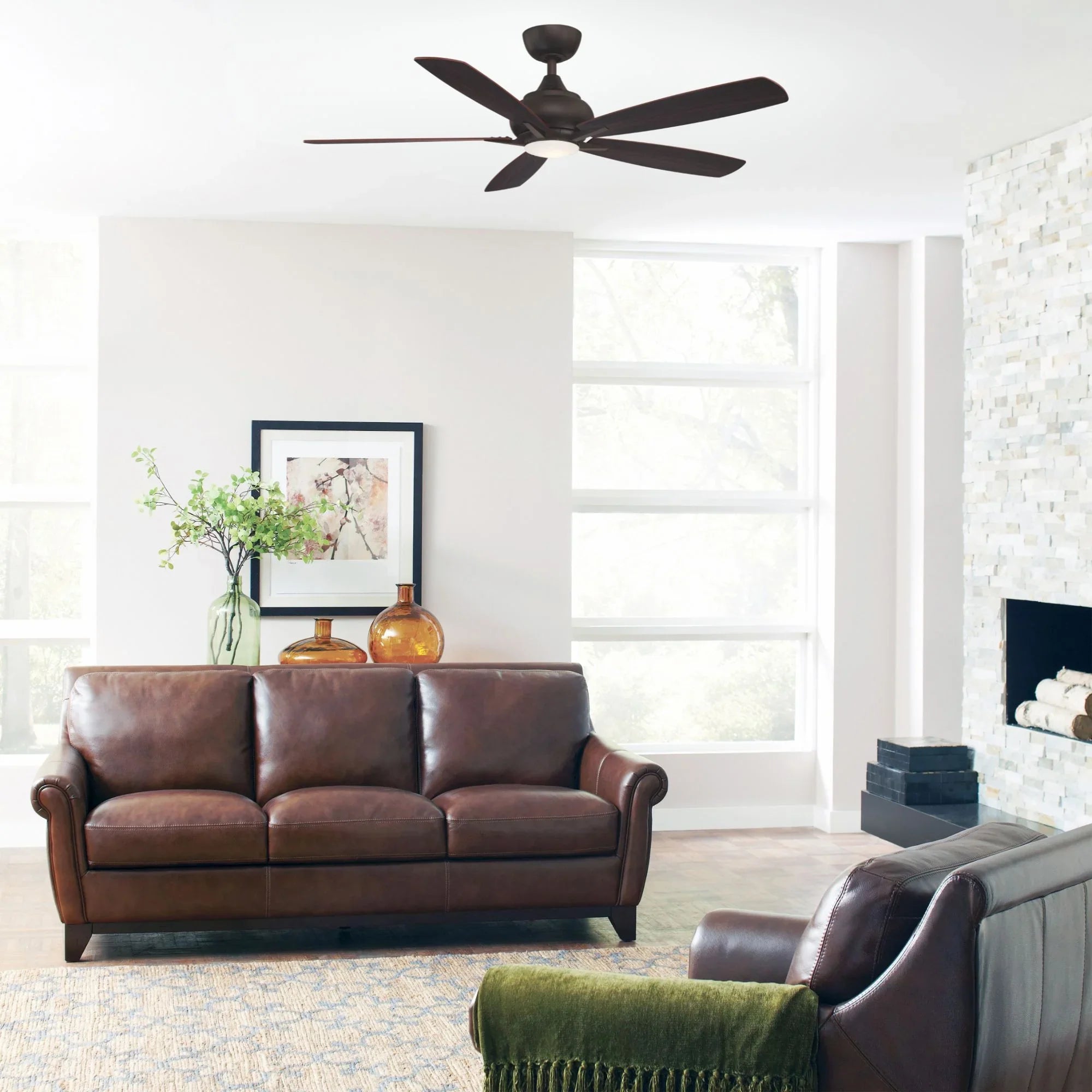 Doren 52" Dark Bronze LED Ceiling Fan with Remote