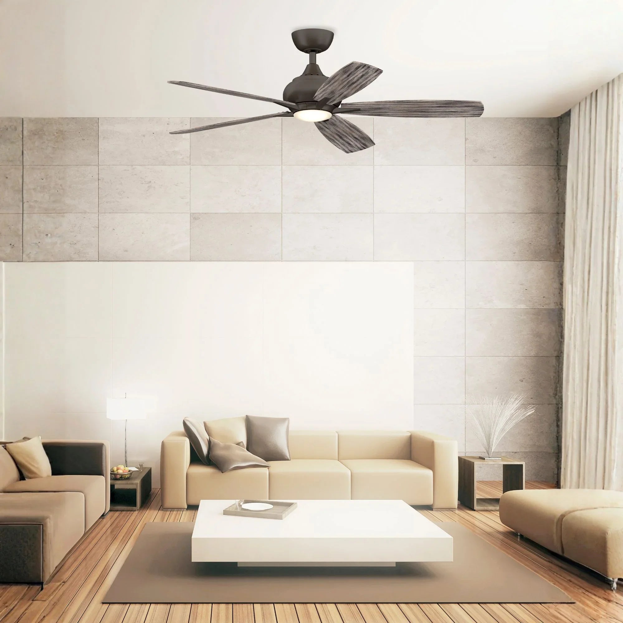 Doren 52" Matte Greige LED Ceiling Fan with Remote