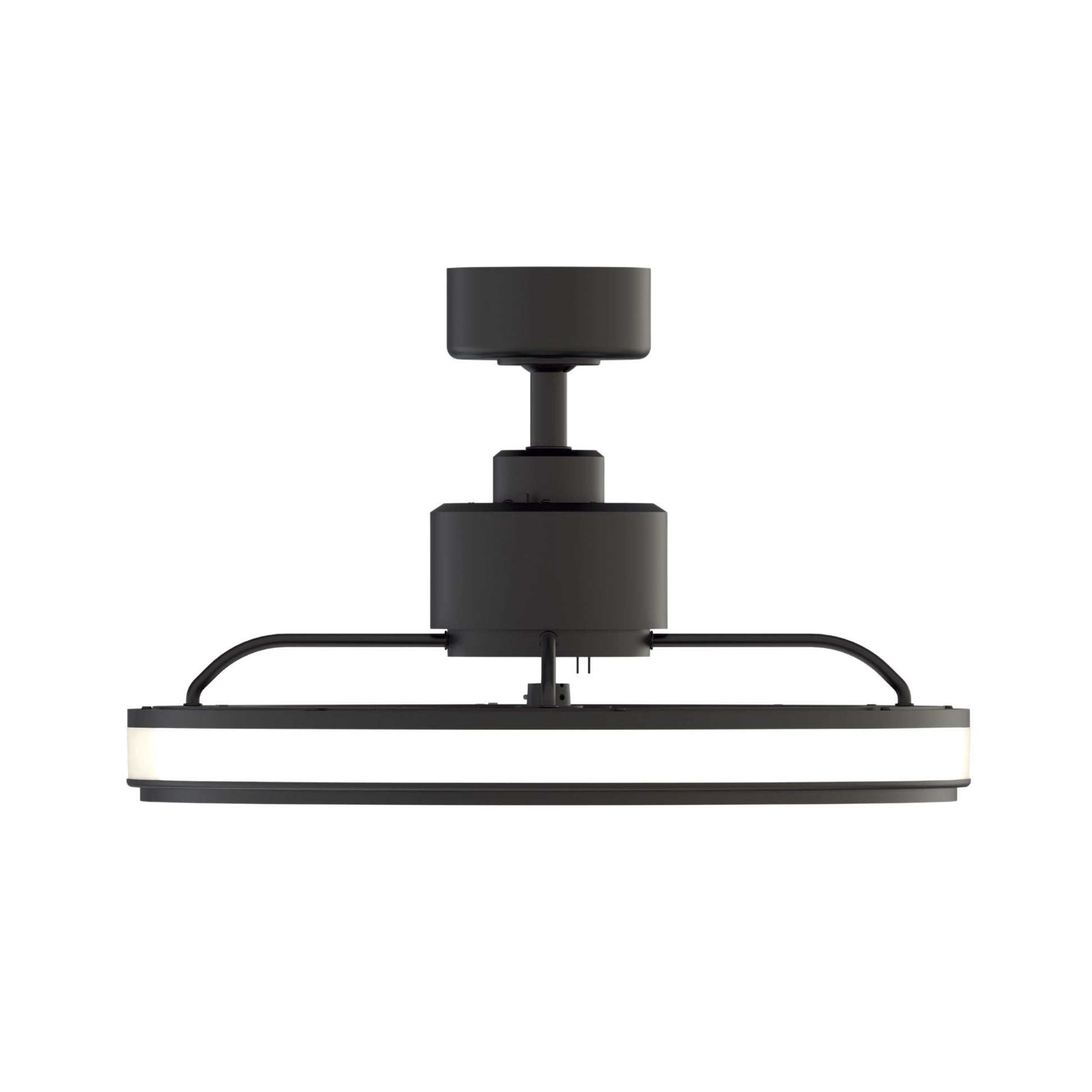 Fanimation - Gleam 24" Black Damp Rated Modern Chandelier Ceiling Fan with Light and Remote | Bees Lighting