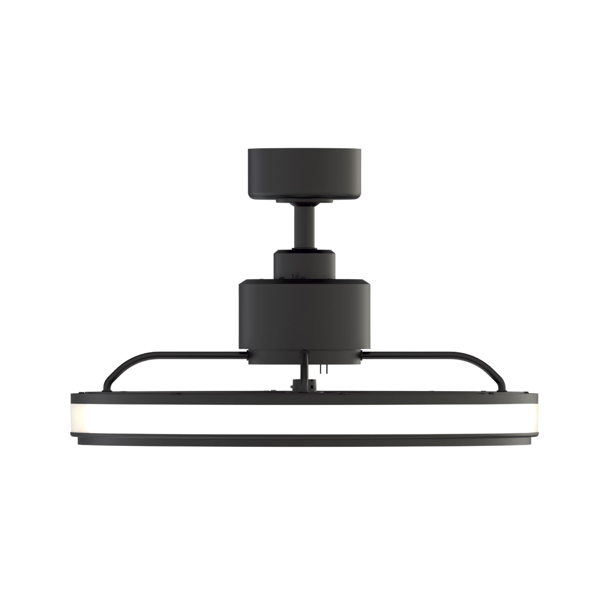 Fanimation - Gleam 24" Black Damp Rated Modern Chandelier Ceiling Fan with Light and Remote | Bees Lighting