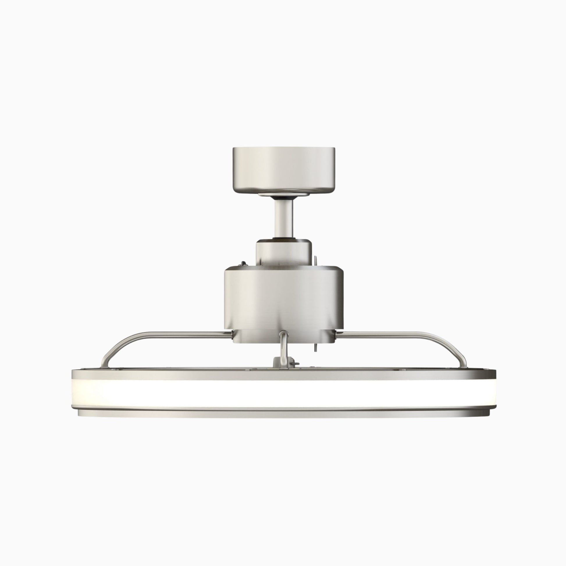 Fanimation - Gleam 24" Brushed Nickel Damp Rated Modern Chandelier Ceiling Fan with Light and Remote | Bees Lighting