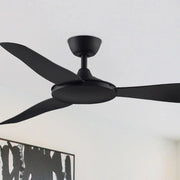 GlideAire 52" Black Modern Ceiling Fan with Remote