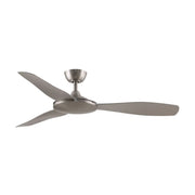 GlideAire 52" Brushed Nickel Modern Ceiling Fan with Remote